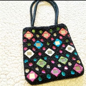Vintage 1980's Beaded Evening Purse